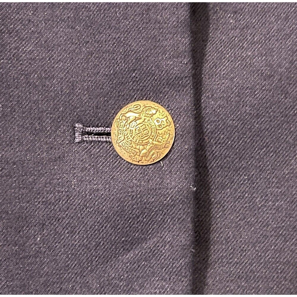 J Crew Wool Blend Gold Buttons Blazer Stretch Jacket Womens 6 Navy Blue Preppy - Picture 4 of 7